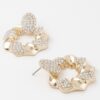 Twisted Wreath Rhinestone Earrings – Mid-Size Statement