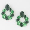 Twisted Wreath Rhinestone Earrings – Mid-Size Statement