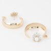 Shiny Pearl Hoop Earrings – Polished Hoop Design