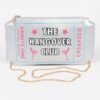 Hangover Club Clutch – Polyurethane Zip Clutch with Bold Print