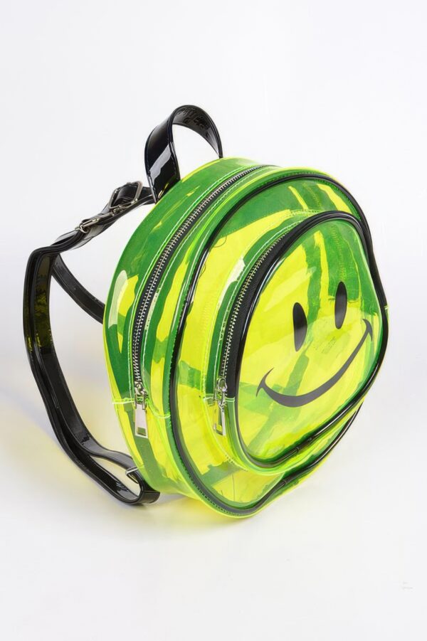 Clear Smiley Backpack – PU See-Through 11 x 11 x 3