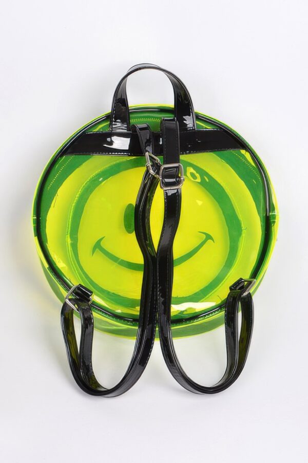 Clear Smiley Backpack – PU See-Through 11 x 11 x 3