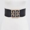 Rhinestone Buckle Stretch Belt – 3″ Wide Sparkle Accent