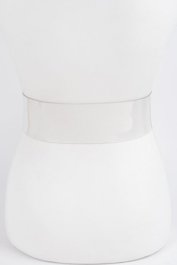 Transparent PVC Waist Belt with Polished Hardware
