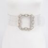 Transparent PVC Waist Belt with Polished Hardware