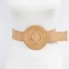 Oversized Woven Belt with Bamboo-Style Buckle