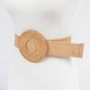 Oversized Woven Belt with Bamboo-Style Buckle