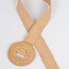 Oversized Woven Belt with Bamboo-Style Buckle