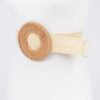Oversized Woven Belt with Bamboo-Style Buckle