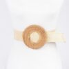 Oversized Woven Belt with Bamboo-Style Buckle