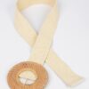 Oversized Woven Belt with Bamboo-Style Buckle