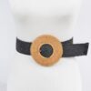 Oversized Woven Belt with Bamboo-Style Buckle