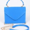 Structured Satin Top-Handle Flap Crossbody Bag