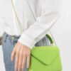 Structured Satin Top-Handle Flap Crossbody Bag