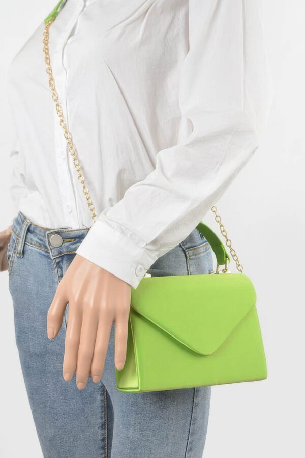 Structured Satin Top-Handle Flap Crossbody Bag