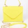 Structured Satin Top-Handle Flap Crossbody Bag