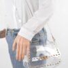 Clear PVC Top Handle Bag with Metal Studs