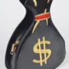 Money Bag Shiny Clutch – Mixed Metal Accent Clutch