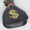 Money Bag Shiny Clutch – Mixed Metal Accent Clutch