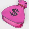 Money Bag Shiny Clutch – Mixed Metal Accent Clutch