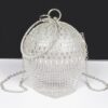 Rhinestone Round Ball Clutch – Spherical Crystal Minaudiere