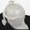 Rhinestone Round Ball Clutch – Spherical Crystal Minaudiere