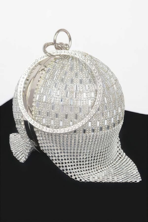 Rhinestone Round Ball Clutch – Spherical Crystal Minaudiere