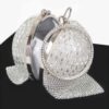 Rhinestone Round Ball Clutch – Spherical Crystal Minaudiere
