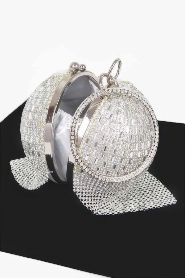 Rhinestone Round Ball Clutch – Spherical Crystal Minaudiere
