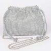 Stone-Covered Mini Bag – Slim Sparkle Clutch