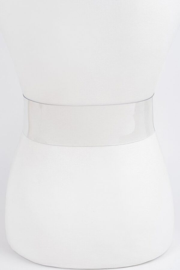 Clear PVC Plus-Size Waist Belt with Sleek Buckle