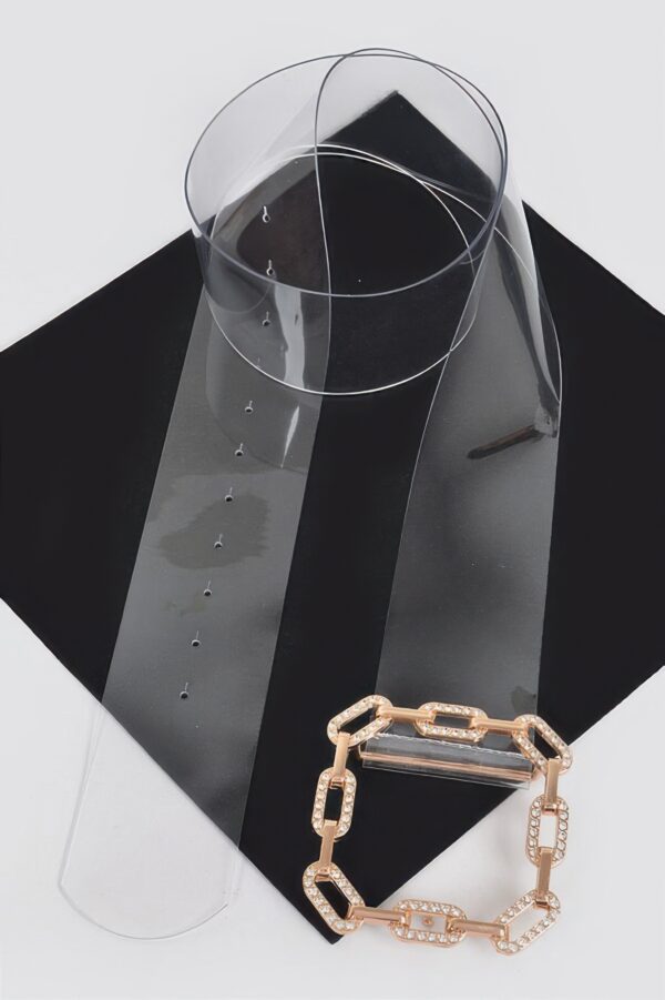 Clear PVC Plus-Size Waist Belt with Sleek Buckle