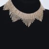 Rhinestone Drop Choker Necklace – Cascading Strands
