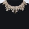 Rhinestone Drop Choker Necklace – Cascading Strands