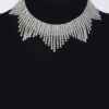 Rhinestone Drop Choker Necklace – Cascading Strands