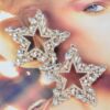 Rhinestone Star Earrings – Dimensional Sparkle