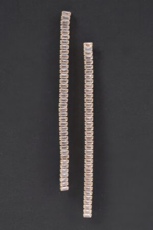 Rhinestone Drop Earrings – Slim Vertical Dangles