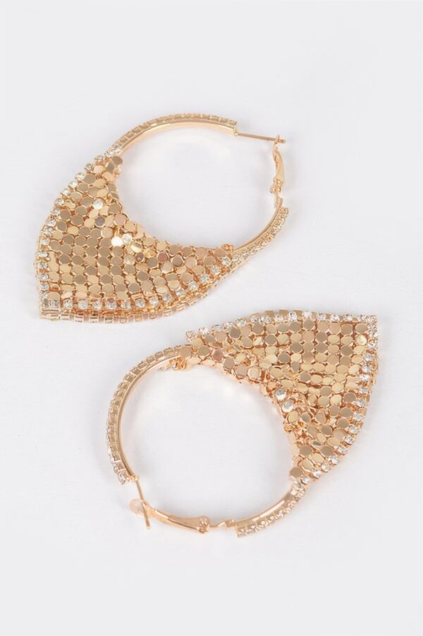 Linked Metal Drop Earrings – Polished Elongated Silhouette