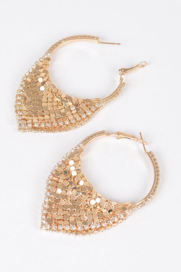 Linked Metal Drop Earrings – Polished Elongated Silhouette