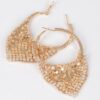 Linked Metal Drop Earrings – Polished Elongated Silhouette