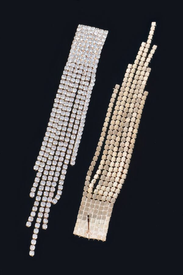 Rhinestone Earrings – Vertical Drop Design