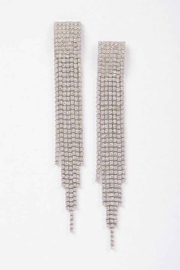 Rhinestone Earrings – Vertical Drop Design