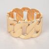 Wide Chain Bracelet with Oversized Links – Polished Metal