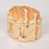 Wide Chain Bracelet with Oversized Links – Polished Metal