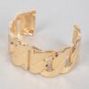Wide Chain Bracelet with Oversized Links – Polished Metal