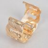 Wide Chain Bracelet with Oversized Links – Polished Metal