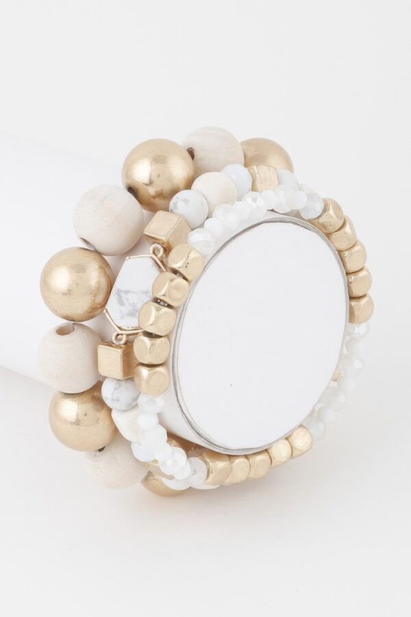 Multi-Stone Beaded Bracelet – Colorful Textured Beads