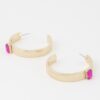 Cubic Rhinestone Hoop Earrings – 1.6 in