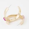 Cubic Rhinestone Hoop Earrings – 1.6 in
