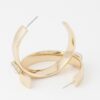 Cubic Rhinestone Hoop Earrings – 1.6 in